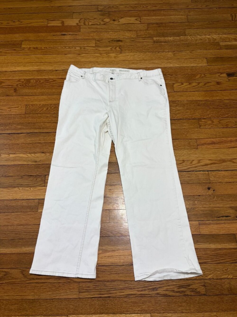 J Jill Womens Jeans Plus Size 22W White Authentic Fit Below Waist Stretch Denim